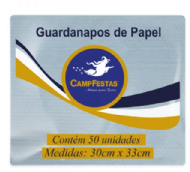 Guardanapo Branco 30x33 50Un - Camp Festa