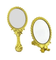 Espelho Dobrável Dourado 8,5 X 19,5cm 