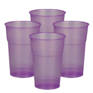 Copo Golden Neon Lilas 300ml - Copaza 50 Unidades