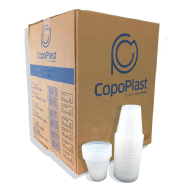 Copo 250ml Translúcido - Copoplast - Caixa com 20 Pacotes de 100 Unidades