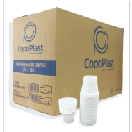 Copo 50ml Translúcido - Copoplast - Caixa com 50 Pacotes de 100 Unidades