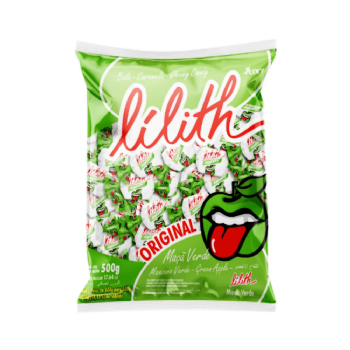 kit Bala Mastigavel Lilith Maça Verde 500g - Cory- Duas Unidades